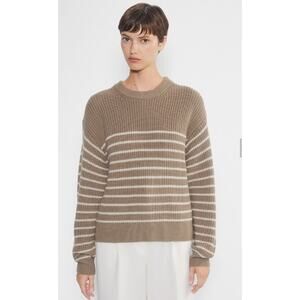Aritzia Wilfred Maria Merino Wool Pullover Crewneck Striped Sweater size XS